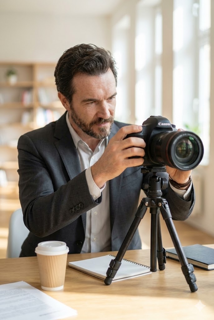 Ritratto di Cristian Cellini, visual artist e curatore dell’atmosfera di NICE Creative Studio